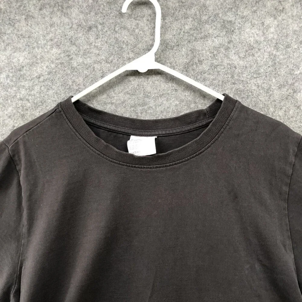 Onia Cropped T Shirt Womens Large L Dark Gray Crewneck Short Sleeve Relaxed - Picture 3 of 7